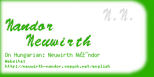 nandor neuwirth business card